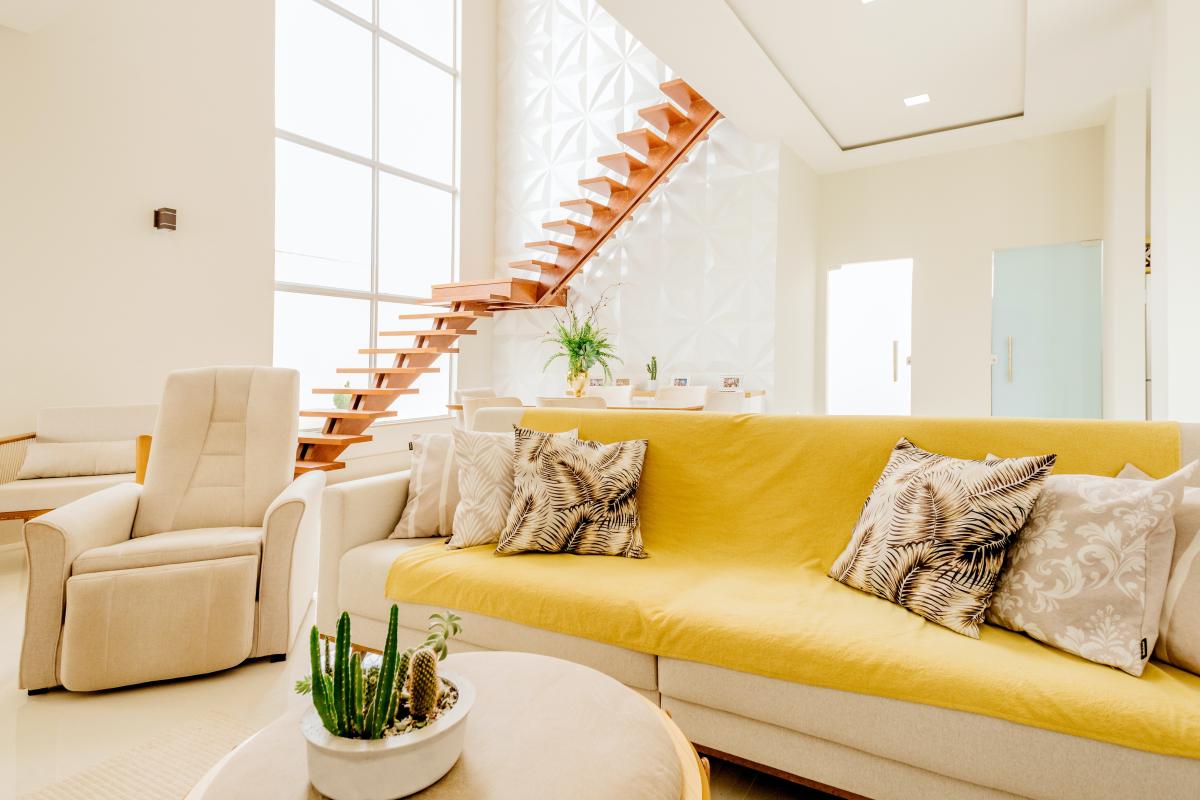 Gelbe Sofa Wohnzimmer